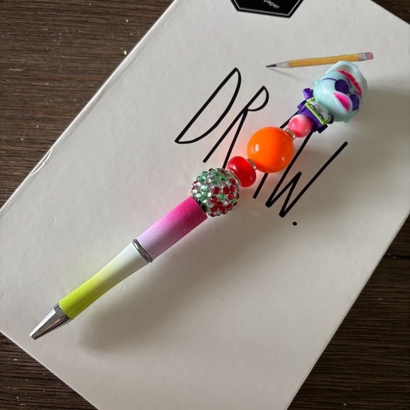 Disney Doorables: Nightmare Before Christmas Dr. Finkelstein handmade beaded pen - Picture 2 of 3